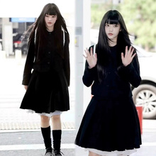 现H 姜海粼同款日系少女学院风套装ins娃娃领西装外套短裙coyse*o