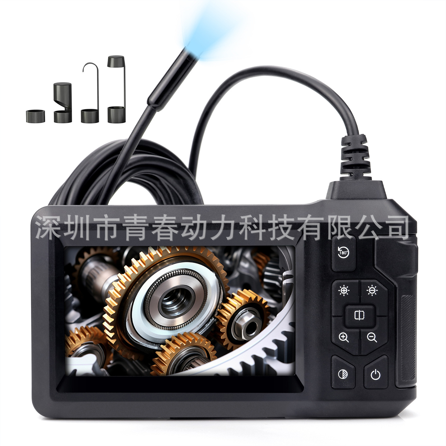 Industrie-Endoskopkamera 4,3 Zoll 1080P HD, IP67 wasserdicht, halbstarres Kabel