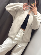 URAZ男女装25秋冬新款摇粒绒拉链茄克休闲长袖保暖夹克外套479792