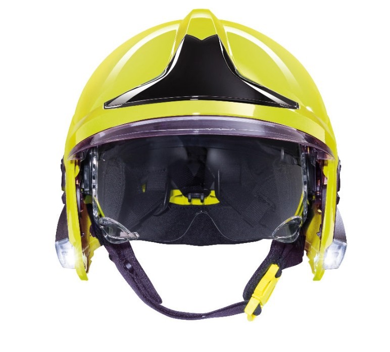 MSA/梅思安 10158862消防头盔F1XF 中号黄色基本款 带手电筒支架