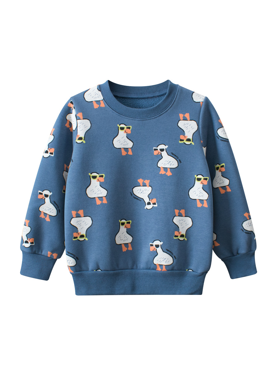 27 niños ropa de estilo coreano para niños Otoño e Invierno suéter para niños jersey de niño con forro polar cuello redondo ropa de bebé entrega de una pieza