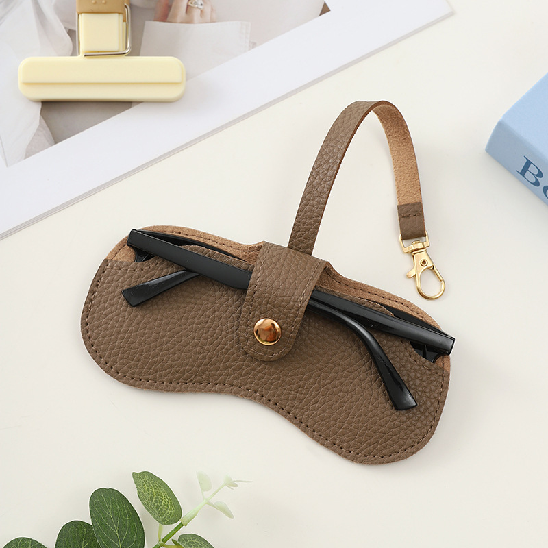 38g Weight glasses case Classification Pu Leather Material Solid Color Pattern Unisex Gender Classic Style Style Classic Style Solid Color Pu Leather Unisex Glasses Case 3