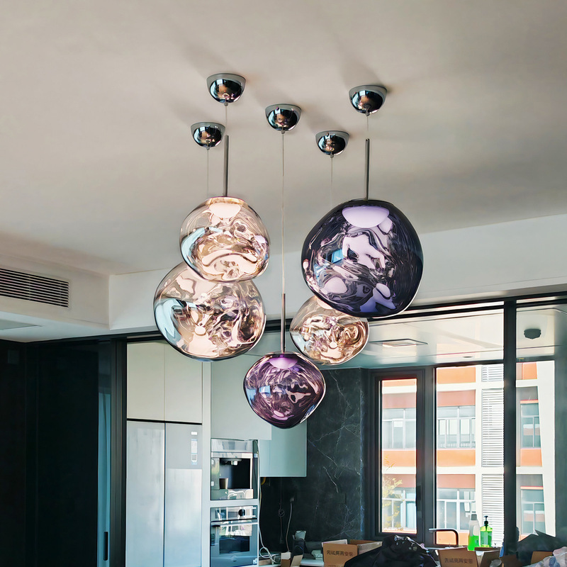 British Melt Lava Lamp Italian-Style Restaurant Chandelier Nordic Designer Villa Duplex Loft Loft Staircase Light