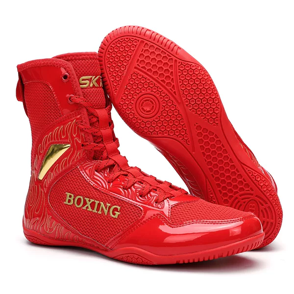Breathable Cross-Border Boxing Shoes for Competition and Training, Men's Wrestling Shoes, Fighting and Martial Arts Shoes, Gym Weightlifting and Squat Shoes for Women