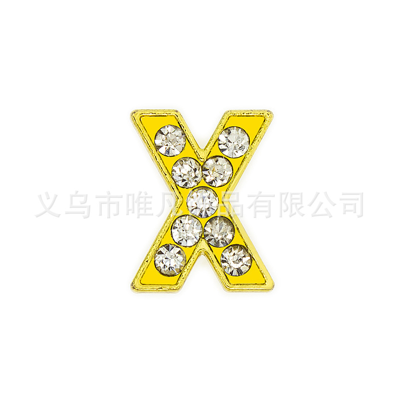 Gold diamond letters-x