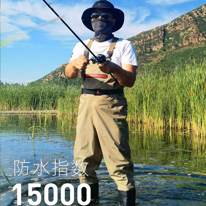 Wading Pants, Fishing Gear, Fishing Clothing, Wading Pants, Fly Fishing, Stream Fishing, Half-Body, Full-Body, One-Piece Waterproof Wading Pants
