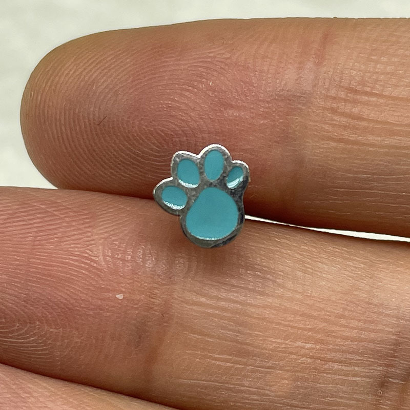 Simple Style Heart Shape Titanium Steel Plating Tongue Nail 1 Piece