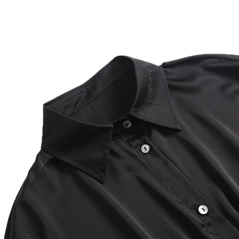 loose-breasted satin shirt shirt NSHS46952