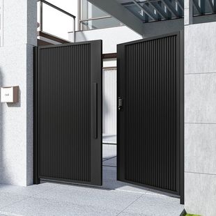 Aluminum Alloy Aluminum Art House Gate Courtyard Double Door DIY Garden Iron Art Stainless Steel Outdoor Courtyard Door Single Door