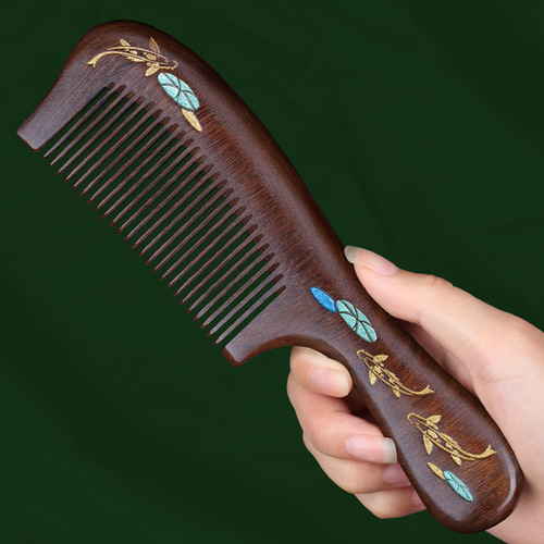 精品正宗黑檀木梳子木质家用女生专用士长发高档实木工厂批发