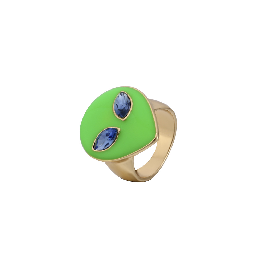 Eye Alien Drop Oil Fashion Ring Wholesale Jewelry Nihaojewelry display picture 6