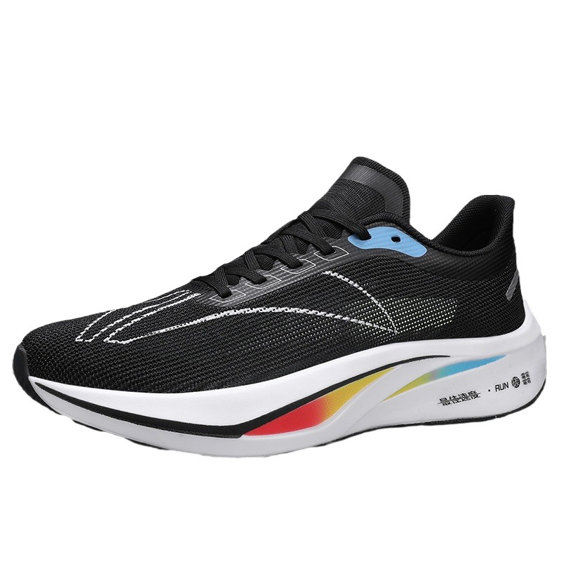 Feidian 4c zapatos para correr de tablero de carbono suela suave 2025 nuevo estudiante de deportes zapatos de rebote ultraligeros zapatos deportivos para correr para hombres