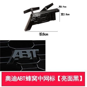 Audi ABT avtomobil loqosu, arxa nişan, petek barmaqlıq emblemi A3A4LA5A6A7A8Q2Q3Q5 parlaq qara stiker