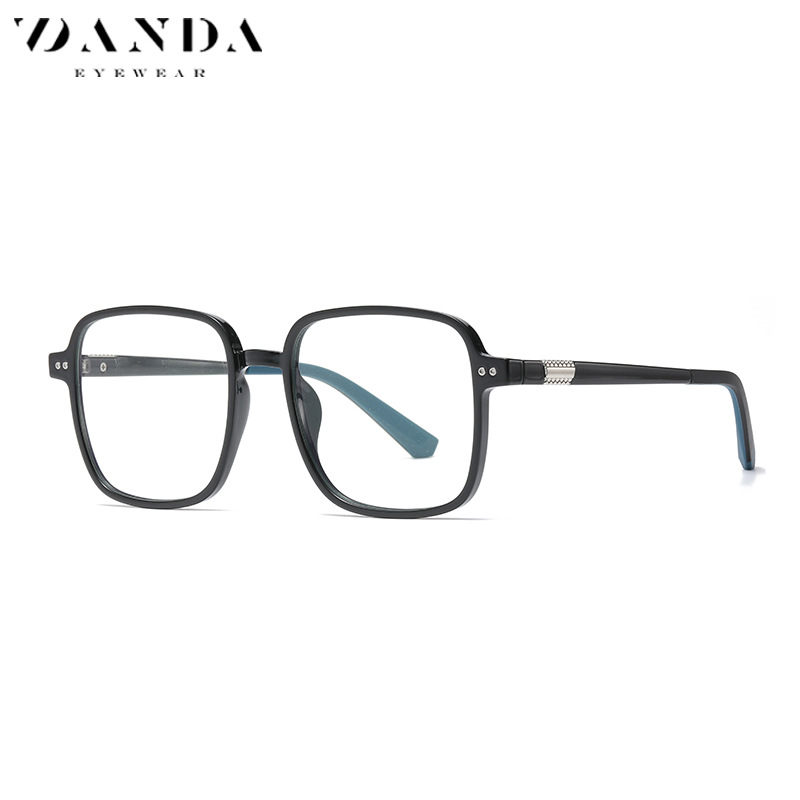 El nuevo marco de gafas de celebridades de Internet, marco grande para mujer, espejo plano sin maquillaje TJ864 ultraligero TR se puede equipar con gafas anti-luz azul de miopía