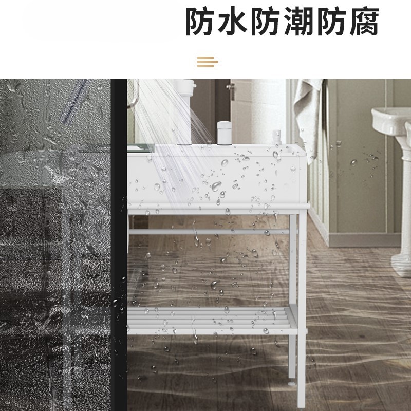 soporte de acero inoxidable lavabo de verduras cocina doble agujero lavabo de piedra de cuarzo lavabo de lavandería lavabo doméstico lavabo de manos