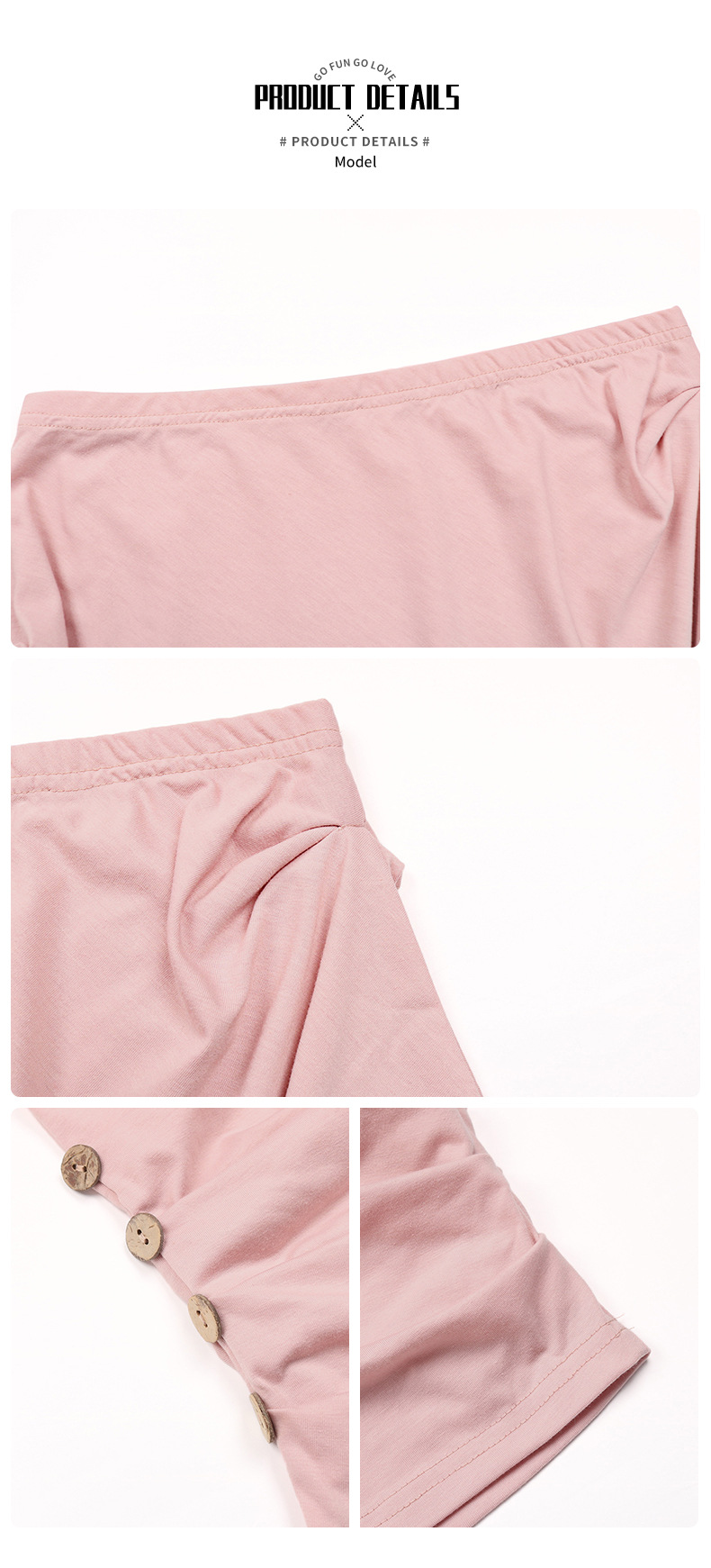 Pink Off-shoulder One-shoulder Casual T-Shirts_voghion.com