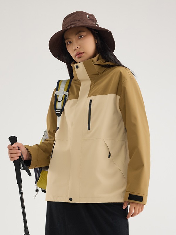新国标情侣款户外三合一冲锋衣男全热封登山服女定制外套羽绒内胆|undefined