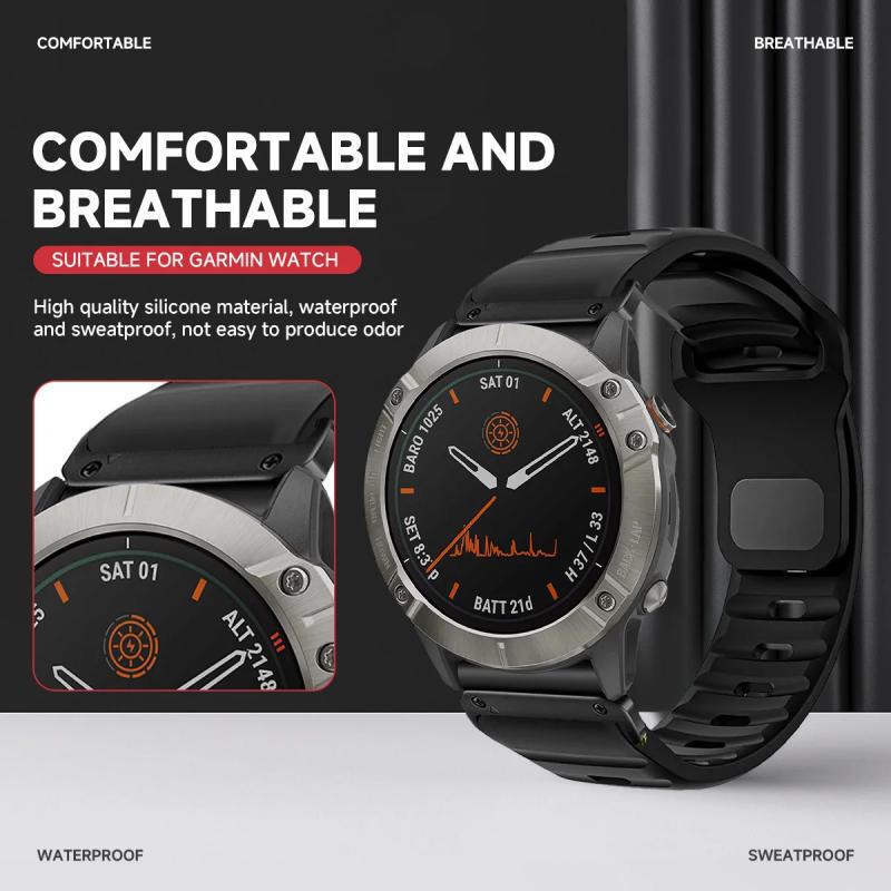 Suitable for Jiaming fenix8/7/6/5 silicone watch strap Jiaming 5plus/6Pro/945 quick release 22MM strap