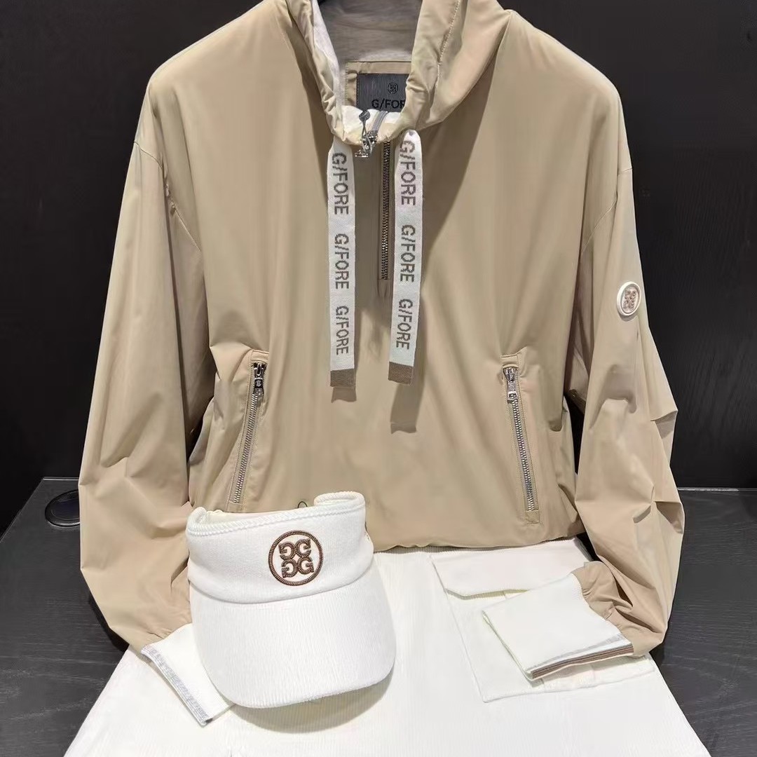 Autumn Golf Zipper New Men's and Women's Windbreaker Quick-drying Windproof Double-layer Warm Windbreaker Jacket Zipper