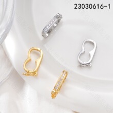ͭ��18k��ɫ�����������������ӿ�����������ͷDIY��Ʒ�鱦���