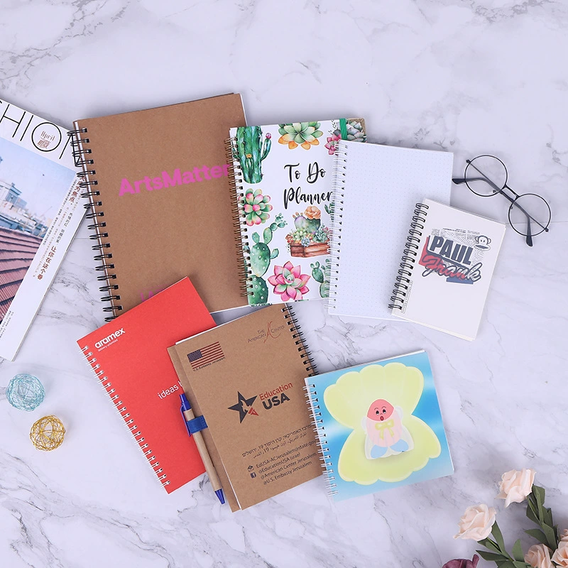 Книга на катушке из крафт-бумаги с ручкой Блокнот A5B5 с вкладными листами комбинация креативная записная книжка A6 Настройка блокнота