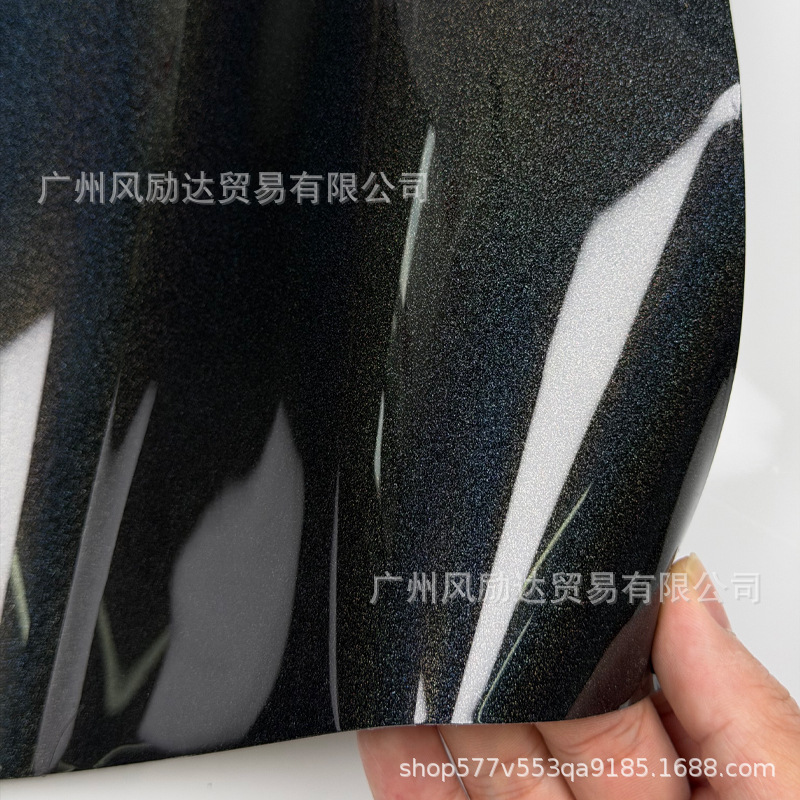 Car Full Vehicle Color Change Film Self-Adhesive Pet Rainbow Laser Black Motorcycle Modification Full Body Hood Film