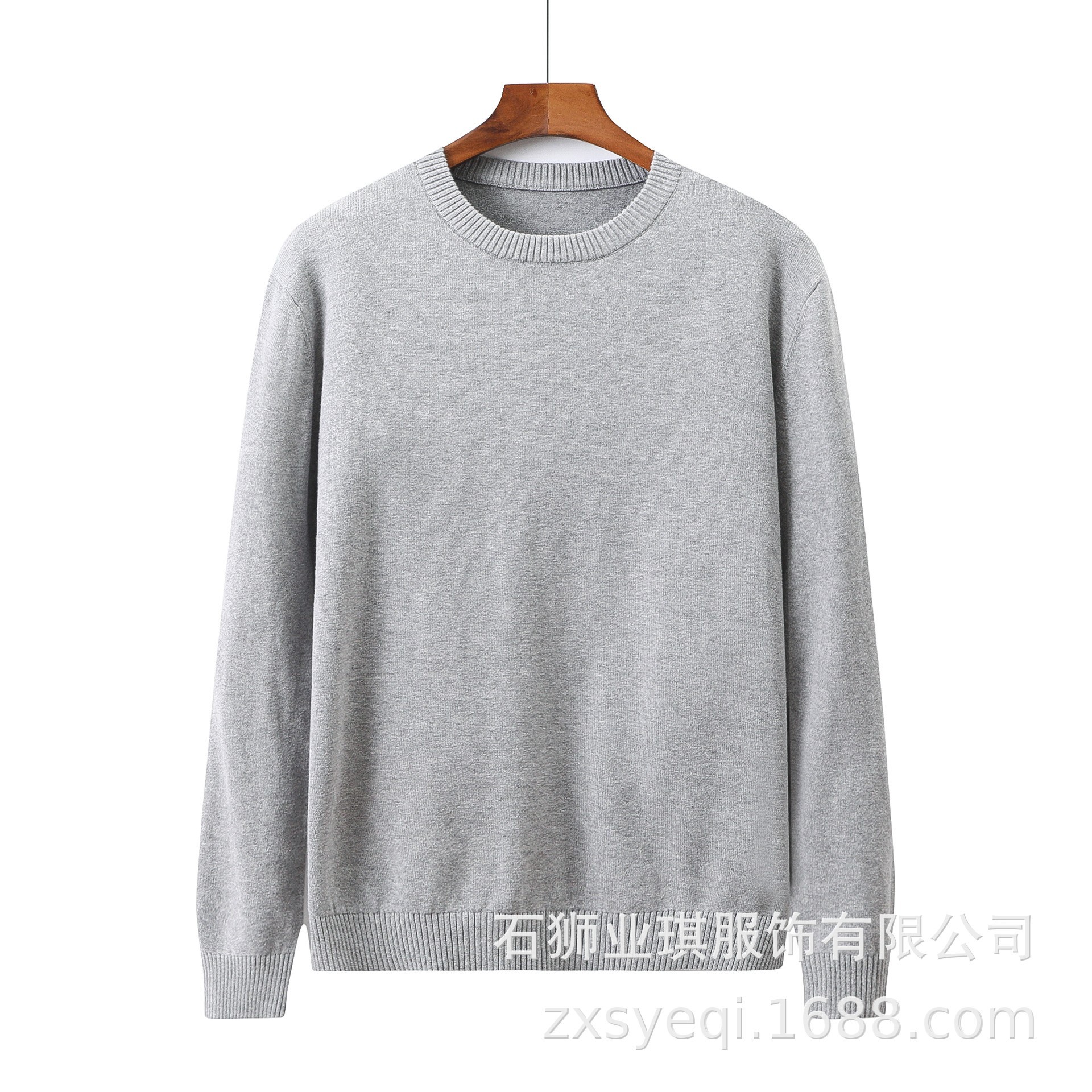 Suéter de cuello medio, color sólido, ropa interior informal, cuello redondo, otoño e invierno, unisex, manga larga, tejido cálido, versátil, estilo artístico. image 5