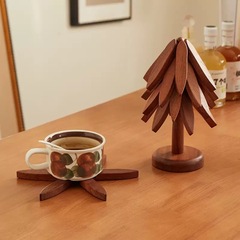 隔热垫一棵树桌垫碗垫杯垫创意家用防烫餐垫实木茶托可爱桌面摆件
