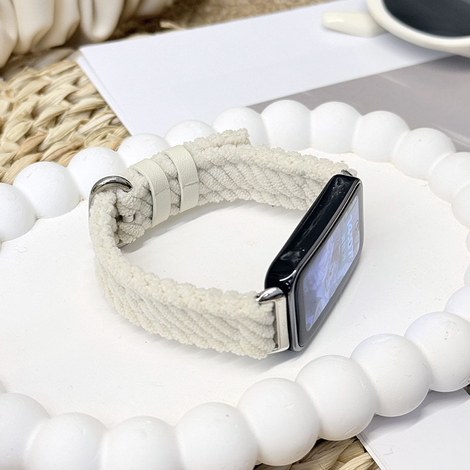 Suitable for Huawei Bracelet 10 Corduroy Strap 8/9/Nfc Autumn and Winter Fashionable and Versatile Girls' Wristband Watch Strap