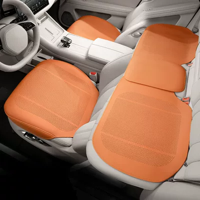 for all seasons, front and rear – Four Seasons Pad - 3-piece-seat-cushion-set-love-horse-orange-ultra-thin-breathable-style-ultra-thin-and-breathable