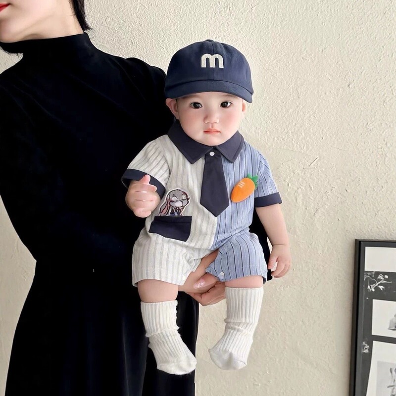 Newborn Baby Clothes Summer Outfit for Boys, Cute and Stylish Summer Romper, Thin and Trendy for Full Month and 100 Days Celebrations Newborn Baby Clothes Summer Outfit for Boys, Cute and Stylish Summer Romper, Thin and Trendy for Full Month and 100 Days Celebrations