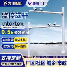 交通监控立杆城市道路小区摄像头监控支柱工厂景区公园枪机八角杆