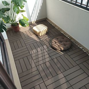 Balcony Plastic Floor Outdoor Outdoor Courtyard Garden Terrace Waterproof Anti-Corrosion Plastic Wood Floor Splicing Self-Laying Renovation