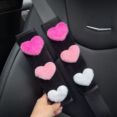 Pad Plush Heart – Seat belt shoulder pad