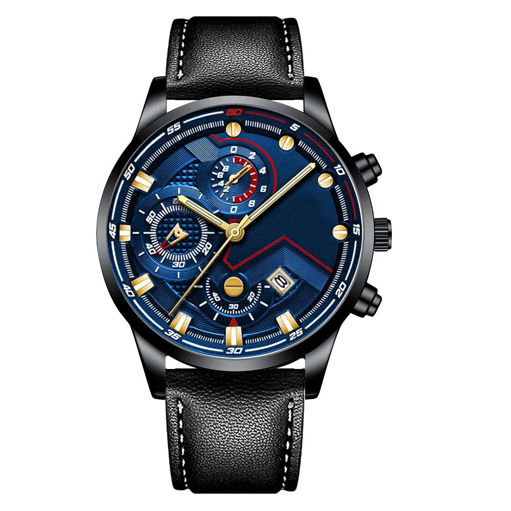Explosions Men's Fashion Business Watch Luminous Hands with Calendar Quartz Watch_voghion.com