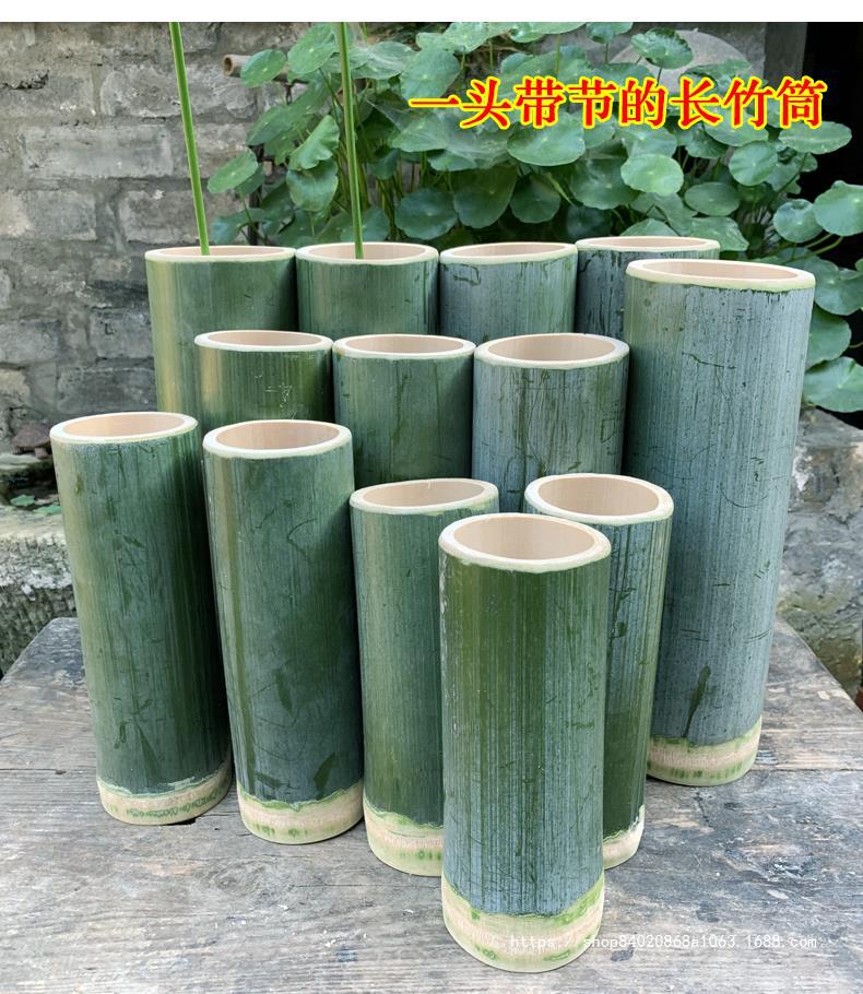 竹筒罐家用空心粗竹筒子新鲜毛竹竹筒饭蒸饭罐花盆笔筒瓶直销-阿里巴巴