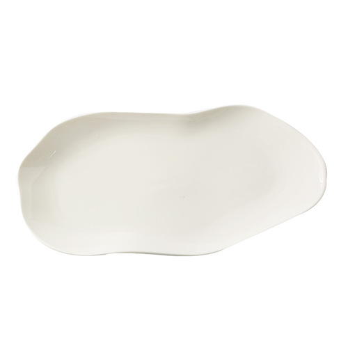 Creative Japanese food plate, irregular shaped long fish plate, high-end sushi plate, hotel long plate, ceramic tableware