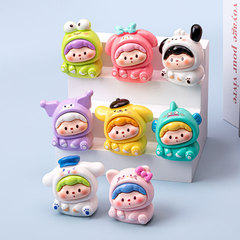 三麗欧の首をかしげた子のDIYアクセサリーのかわいい萌え粒の新商品の車載の小さい置物の公仔の樹脂のペンダント