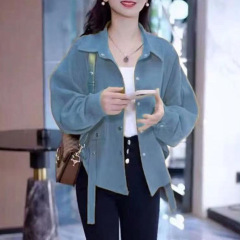 高级感炸街上衣爆款小众设计感2025年春秋新款显瘦衬衫女士短外套