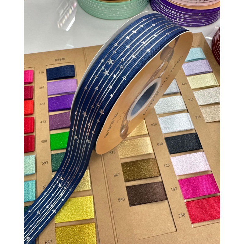 Explosiones transfronterizas estrellas de fijación en caliente galvanizado DIY arco de regalo de fiestas decoración cinta accesorios de ropa