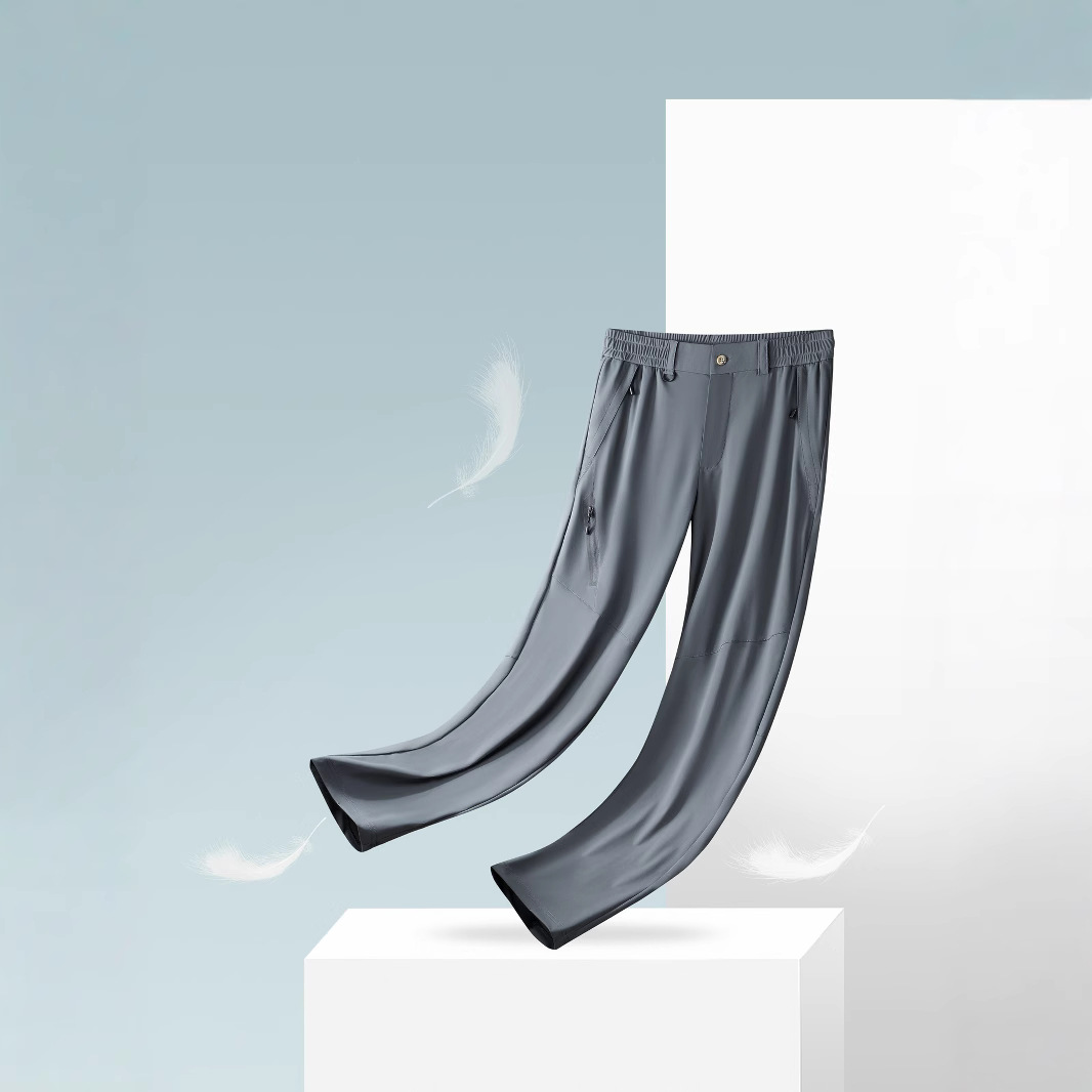 Men's Mountain Hiking Pants Quick-drying Ice Silk Men's Straight Loose Multi-pocket Ultra-thin Summer Men's Pants