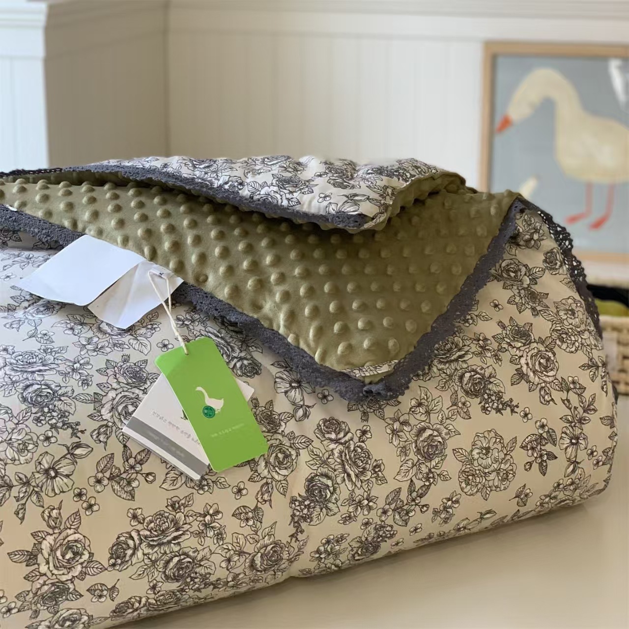 South Korea big goose beanie quilt double beanie quilt spring and autumn quilt core thickened air conditioning quilt soybean quilt full cotton machine wash quilt