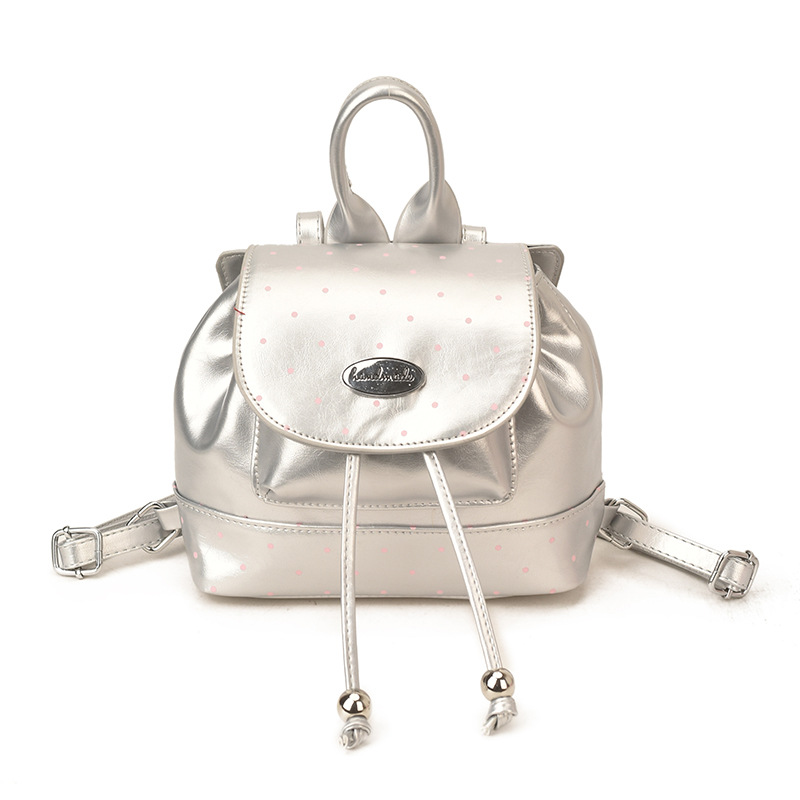 2026 nueva mochila infantil de moda coreana pequeña mochila de viento fragrante punto de onda de aire extranjero para niños y niñas mochila de cuerda de la moda