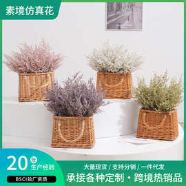 仿真花把束情人草餐桌花家居装饰酒店软装插花花材跨境热销假花