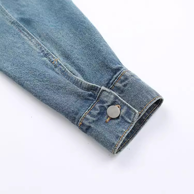Retro denim autumn design short jacket