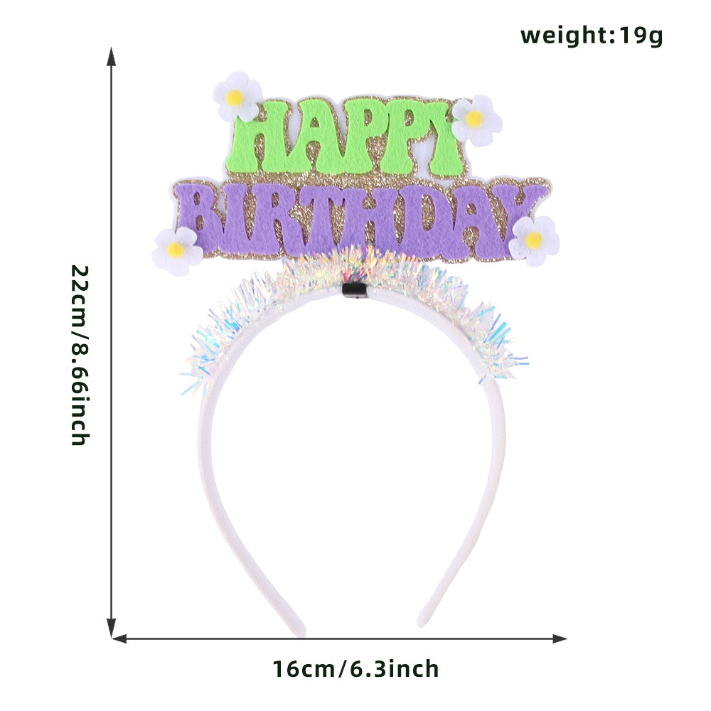 Cumpleaños de la corona para adultos niños cumpleaños de fiesta decoración de cabeza HAPPY BIRTHDAY letra cabeza de cabeza
