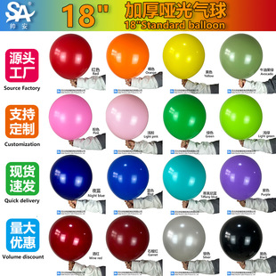 18 inch matte balloon birthday party decoration wedding park ball opening layout suit round big balloon wholesale