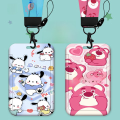 Card set access control bus meal card campus school card cartoon primary school student lanyard pick-up card kindergarten keychain card set