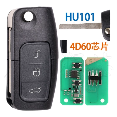 Suitable for Ford Focus Hu101 Fo 79% off Stacked Remote Key 4D60 4D63 4080 Bit 433Mhz (Car Keys) - 433mhz-hu101-4d60-chip