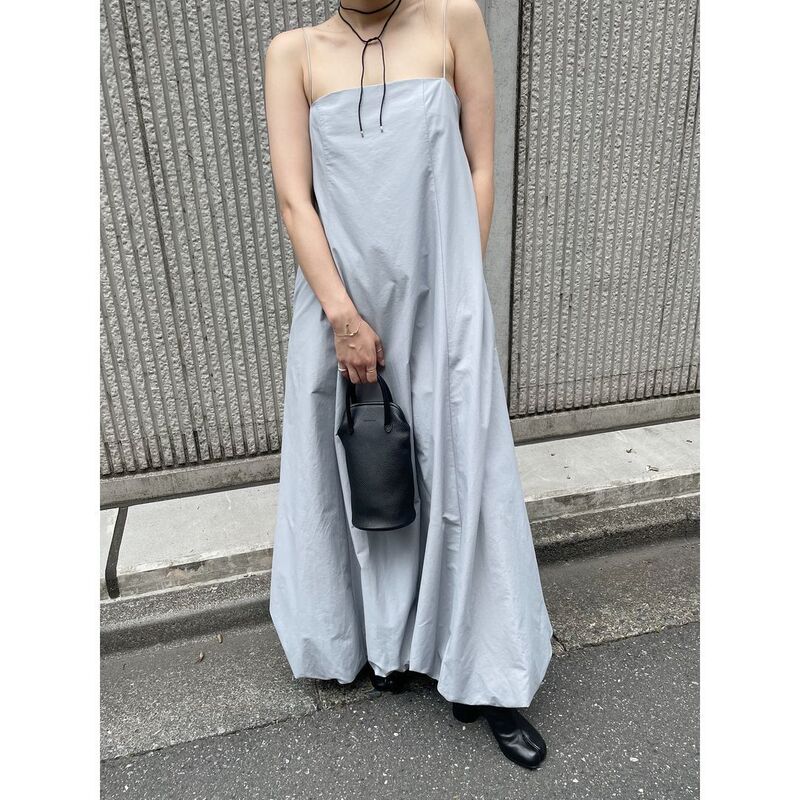 Spring and Summer New Japanese-Style Simple and Fashionable Ins Blogger Strapless Loose-Fitting Long Dress
